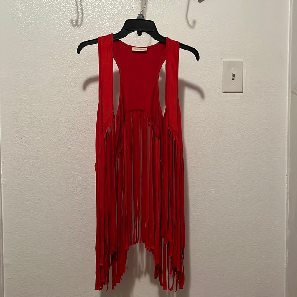 Red Fringe Vest